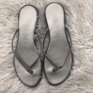 silver sandals